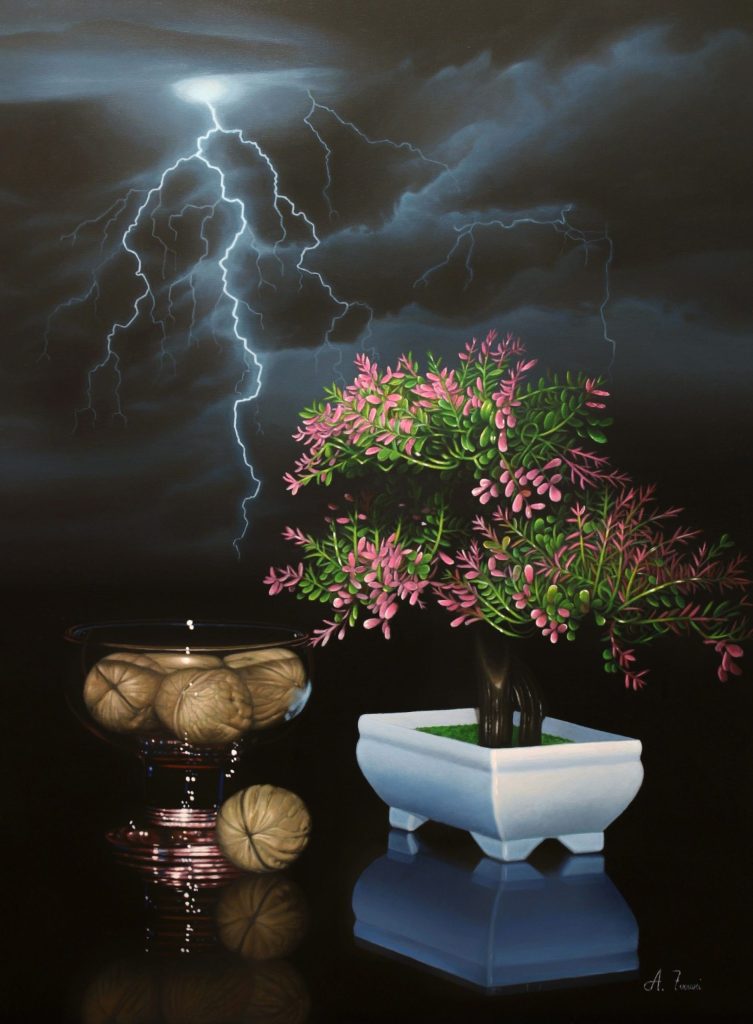 Lightning still life - Acrylic on canvas