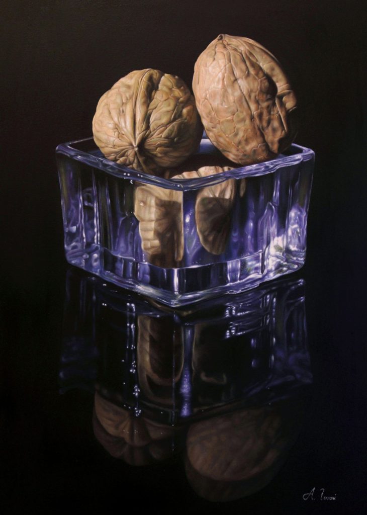 The fruits of the walnut tree - Oil on canvas