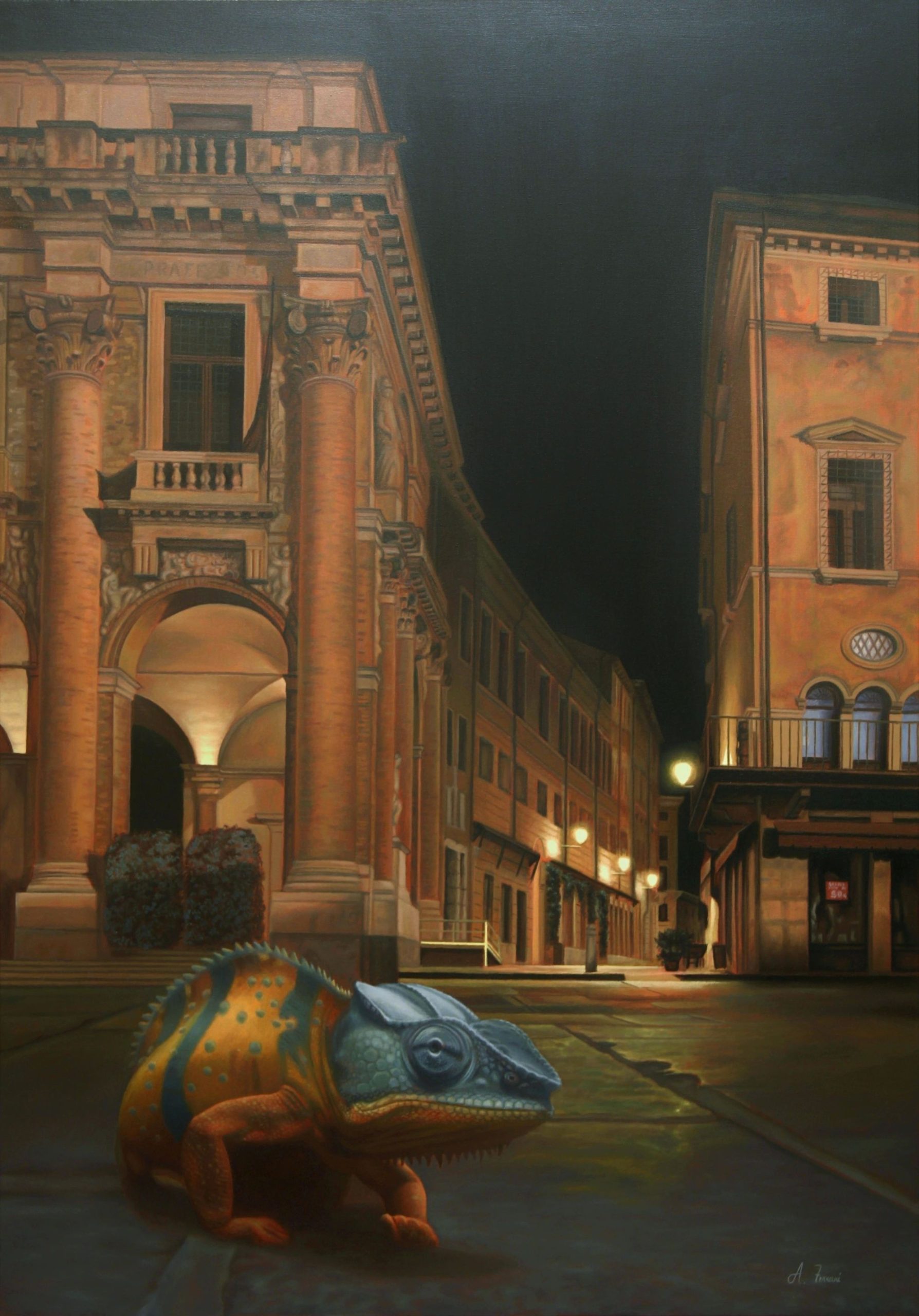 Vicenza 11.00 pm - Oil on canvas