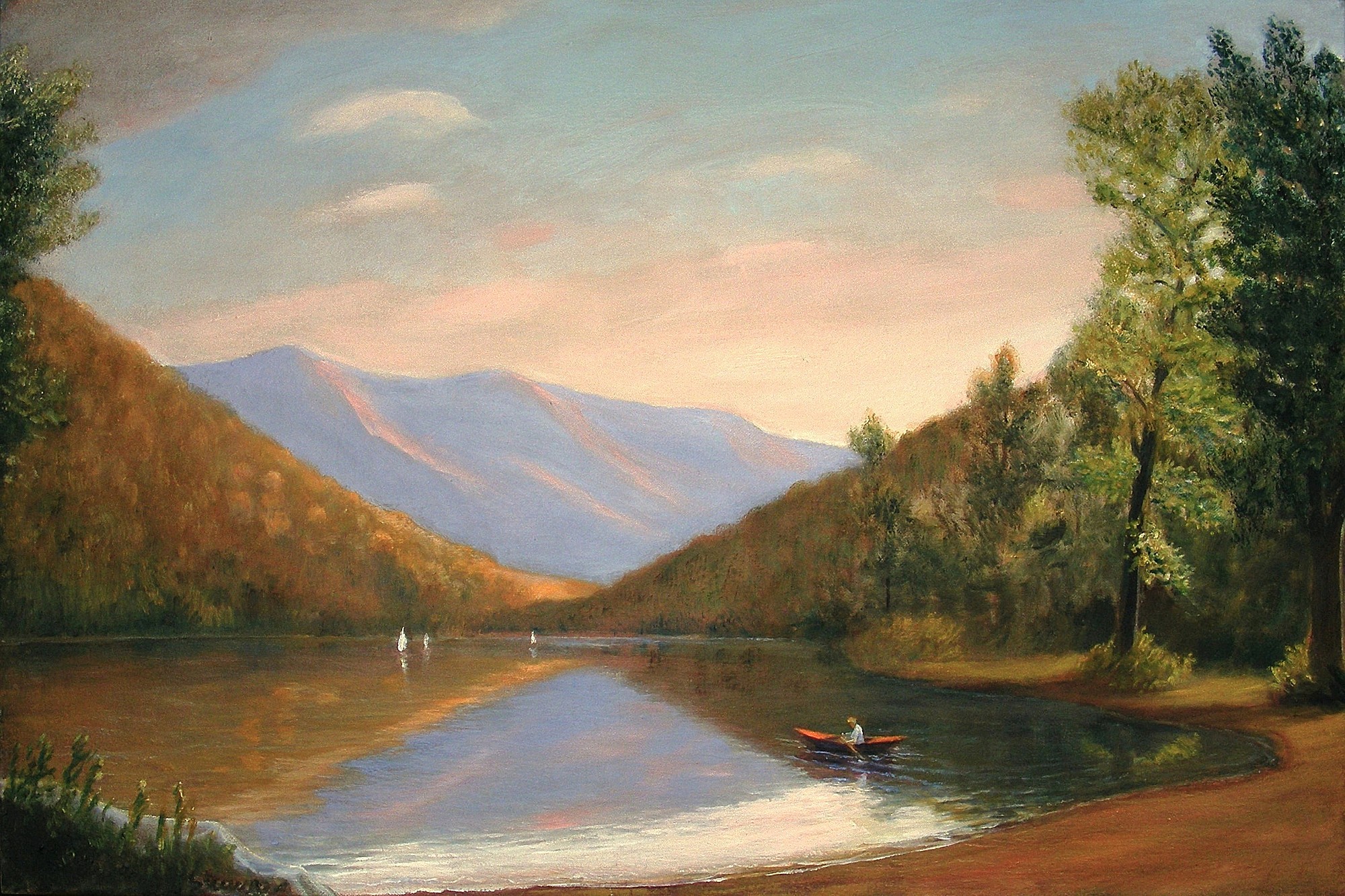 Carolyn Ann Steward - Mountain With Lake