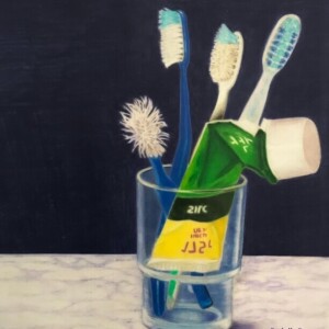 Rochelle Oberholser - Terrified Toothbrush, Colored Pencil - https://www.facebook.com/shelley.althouseoberholser