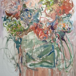 Branda C. Maholtz - Beautiful Decay-Flowers from Clayton oil on canvas