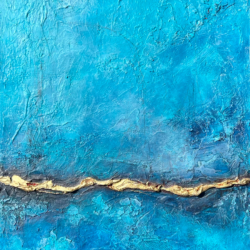 Clémentine Daudier - Golden Wave remixed - mixed media