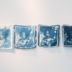 Dorianne Smith - To Be At Peace: Cyanotype on Satin Fabric