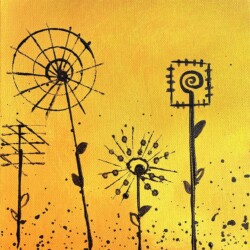 Heather Tackett - Abstract Flora, Acrylic