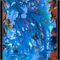 Nick Mannos - Azul - Acrylic on Canvas