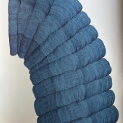 Richard Smith - Indigo #1 30" x 42". Winsor&Newton Watercolor Markers on 140lb hot press paper