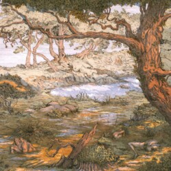 Willow Wells - Resonance, 4 plate 4 color etching and spit-bite aquatint
