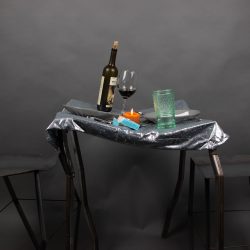 Table For Two, Steel, Fabric, Found Objects - madeline-zawada.com Madeline Zawada
