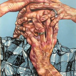 Constraint, 2023. Colored pencil and ink. - https://tuna-elk-jzax.squarespace.com/ Em Bennett - Constraint, 2023. Colored pencil and ink.- https://tuna-elk-jzax.squarespace.com/