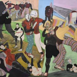 Blood on th£ d@nc£ Floor and Here comes trouble. Painting, drawing, writing and stitching - No Website Gabriel Dwomoh - Blood on th£ d@nc£ Floor and Here comes trouble. Painting, drawing, writing and stitching- No Website