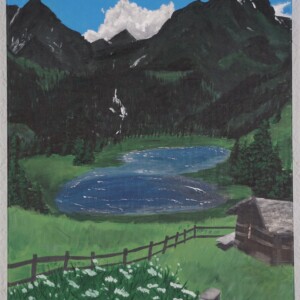 Libby's Art Farm - Ahh Just Right, acrylic painting - www.libbysartfarm.com