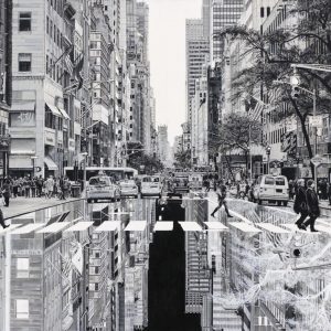 Rudolph Castera - Crosswalk on 5th Ave - Acrylic on Canvas