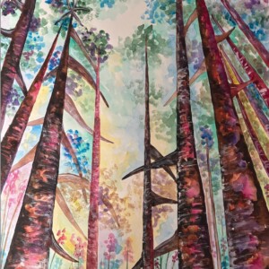 Susan Millan - Looking Up, Watercolor- https://sites.google.com/view/susn-milln/home