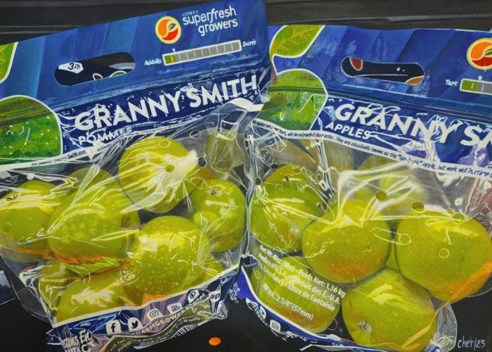 An Apple A Day, Acrylic - https://www.artbycher.ca Cher Pruys - An Apple A Day, Acrylic - https://www.artbycher.ca