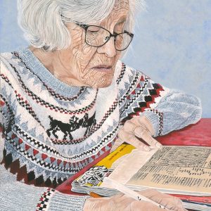 Aunt Mary, Acrylic - https://www.artbycher.ca Cher Pruys - Aunt Mary, Acrylic - https://www.artbycher.ca