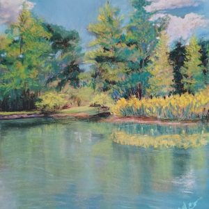 "By the Pond" Pastel on Sennelier sanded paper - No Website Kelly Rylander - "By the Pond" Pastel on Sennelier sanded paper - No Website
