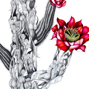 Prickly Pillar, Graphite and Prismacolor Drawing - laurakawa.com Laura Kawa - Prickly Pillar, Graphite and Prismacolor Drawing - laurakawa.com