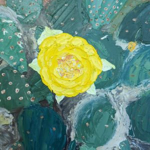 Blossom Among Thorns, Palette Knife Oil Painting - No Website Sarah Morency - Blossom Among Thorns, Palette Knife Oil Painting - No Website