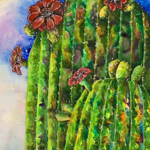 Captivating Cacti, Watercolor, 18x24 - https://sites.google.com/view/susn-milln/home Susan Millan - Captivating Cacti, Watercolor, 18x24 - https://sites.google.com/view/susn-milln/home