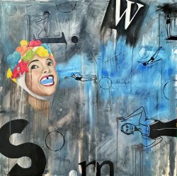 Jenny Swims Oil Paint - www.lassker.com Donna Lassker - Jenny Swims Oil Paint