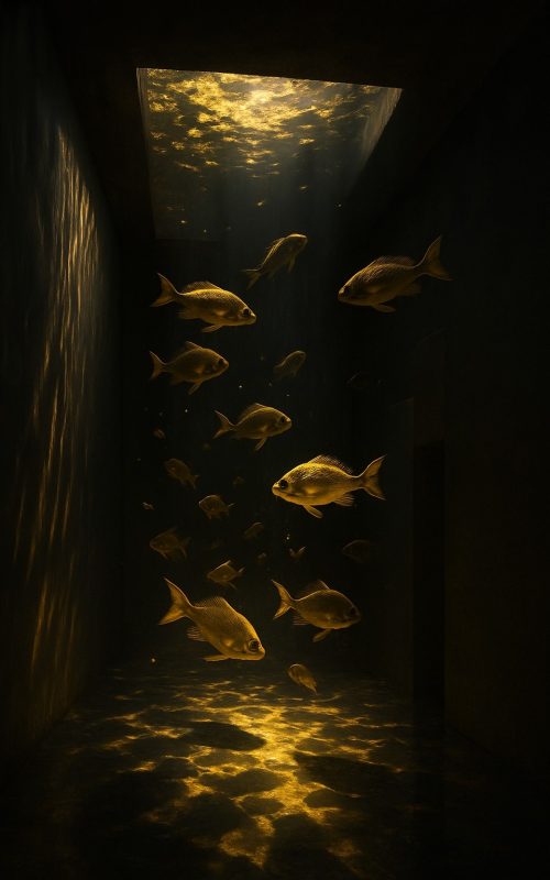 Wei Han (Francine) Teng - Golden Current, Mixed Matrials