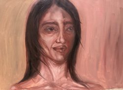 The Woman in Orange, Oil - No Website Nandana Dileep - The Woman in Orange, Oil