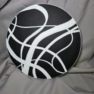 White Curves- acrylic paint - No Website Lora Sanchez - White Curves- acrylic paint