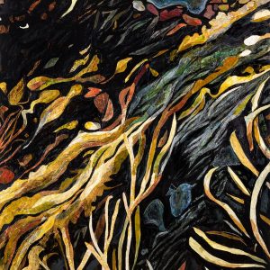 Atlantic Tidepool, Mixed media on wood panel - https://www.juliebaer.com/ Julie C Baer - Atlantic Tidepool, Mixed media on wood panel