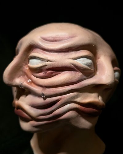 Kennedy Mills Coming Undone- ceramic, UV resin and water based paint - https-//sculptedbeautyart.wixsite.com/portfolio