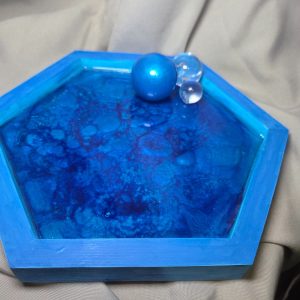 Concepts pond- wood canvas (flipped), resin, alcohol ink, acrylic - No Website Lora Sanchez - Concepts pond- wood canvas (flipped), resin, alcohol ink, acrylic