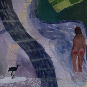 The Nude, Watercolors and Gauche on paper. - https://www.shivani-bhalla.com/ Shivani - The Nude, Watercolors and Gauche on paper.