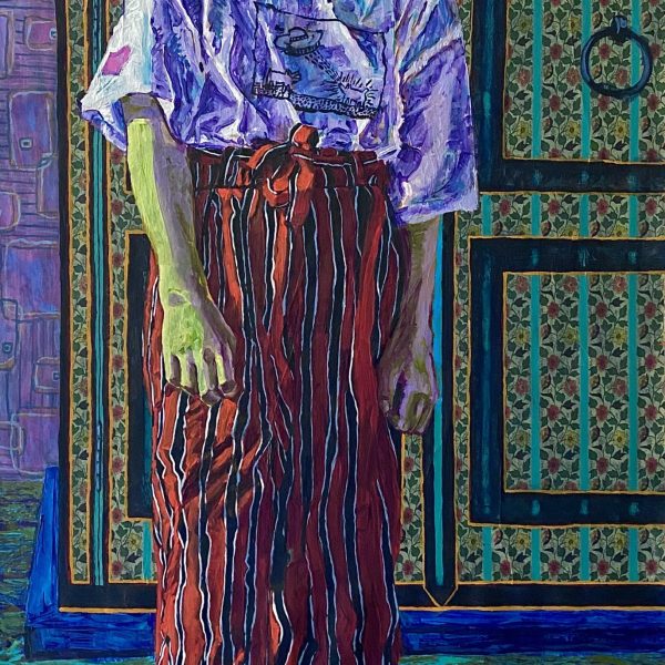 Heidi Brueckner_Tween_Oil, Acrylic, and Paper on Canvas_56_x30_2020