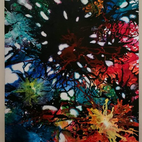 Ekaterina Santiago; Behind Emotions; ink, acrylic paint, marker