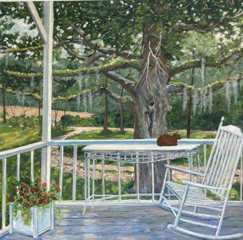 3rd Place Artist: Betty McGlameryTitle: Side PorchMedium: OilSize: 36H x 36WPrice: $875
