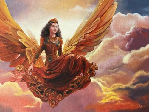 Artist-Jyoti-Pandey-Title-Wings-of-Mindful-Bliss-Medium-Oil-on-Canvas